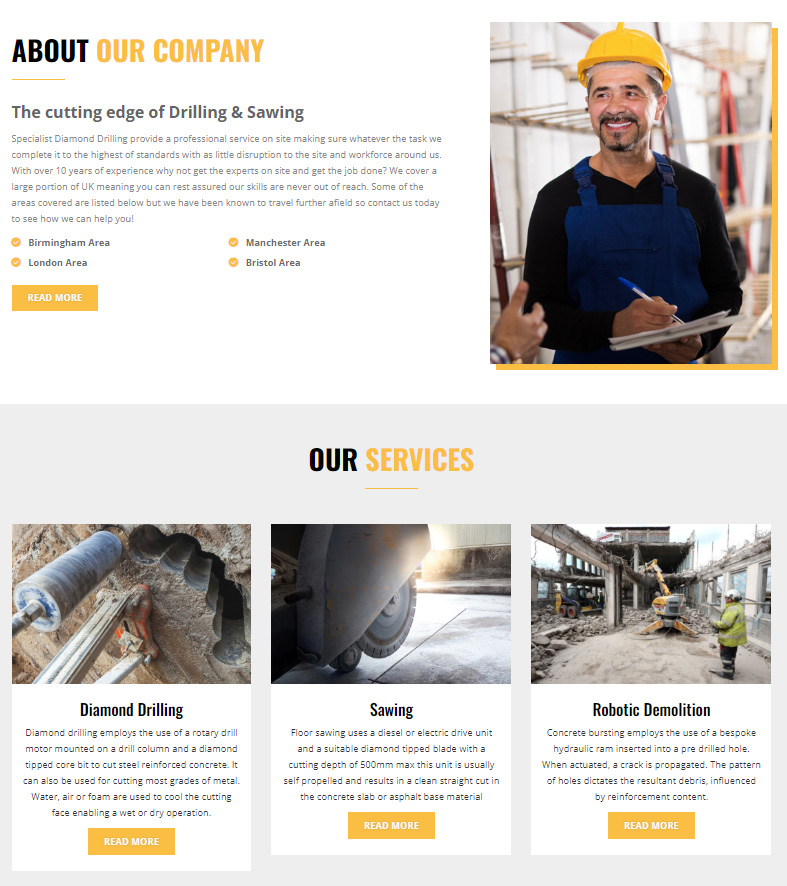 Tradesman website design Warwickshire and UK